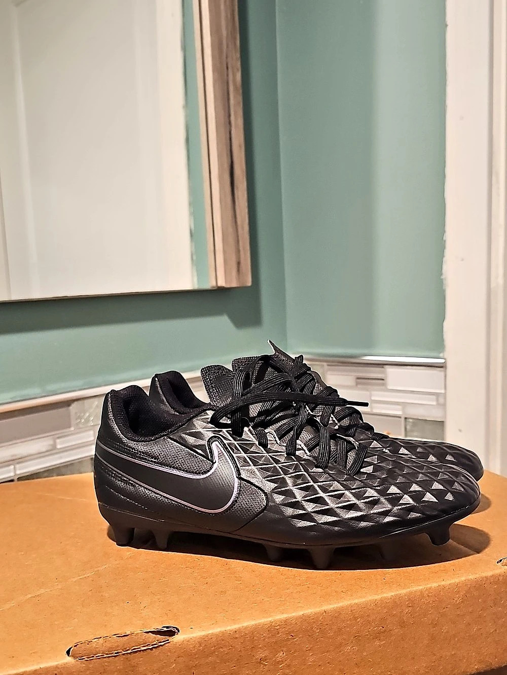 Nike Tiempo Legend 8 Academy FG Black Soccer Cleats US 6